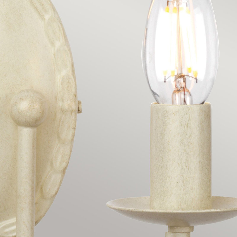 Cline Candle Wall Light, Ivory