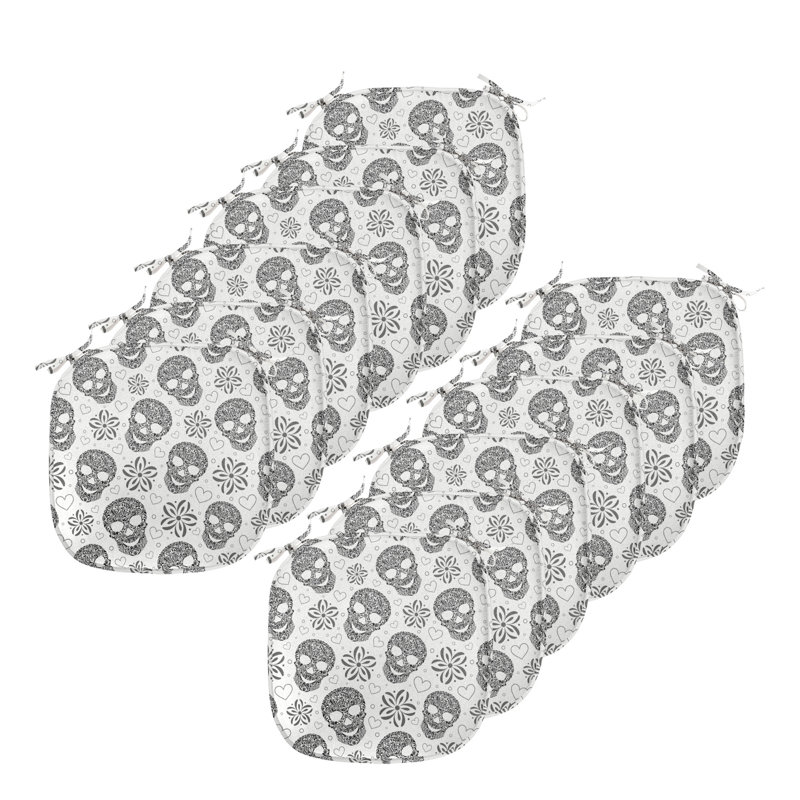 Coussin de siège intérieur / extérieur Skulls Daisies