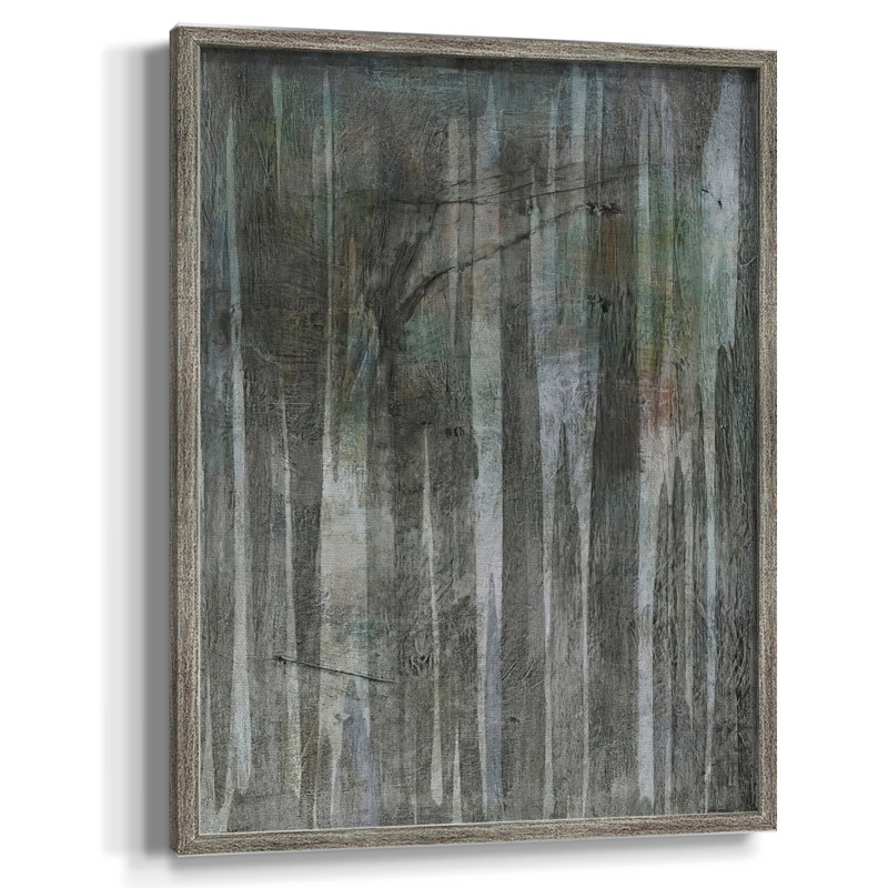 BirchForestAb Abstracts II, reproduction encadrée - bois massif, H 11 po x l 9 po