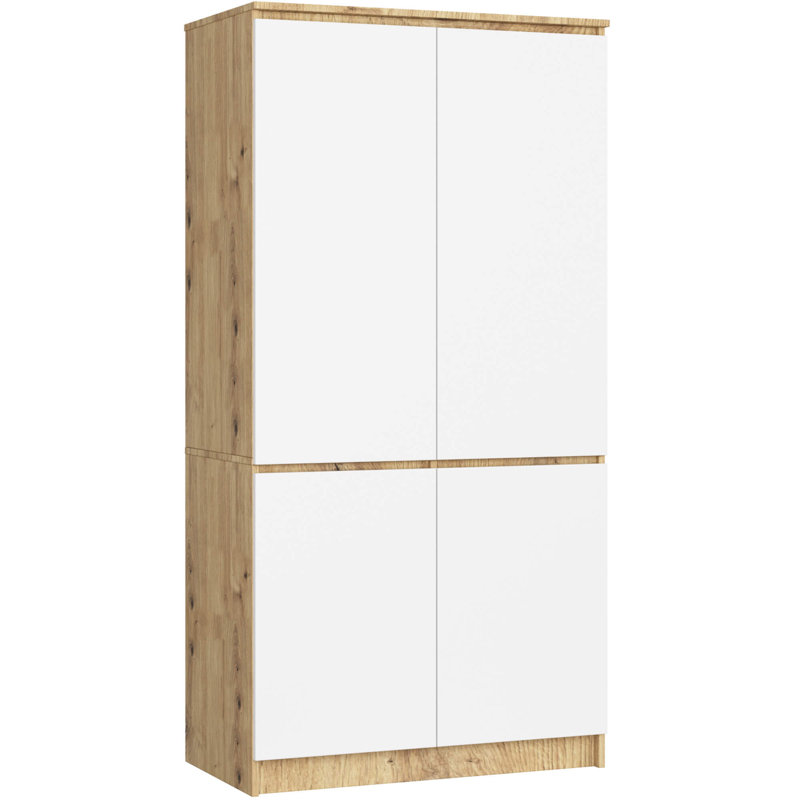 Stanlie 4 Door Manufactured Wood Wardrobe