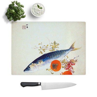 Glass Fish & Fruit by Takeuchi Seiho Chopping Board