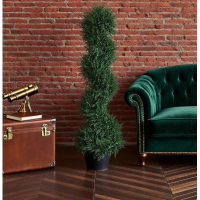 Artifical Cedar Tree Topiary Artificial Faux Cedar Tree Spiral Fake Plant