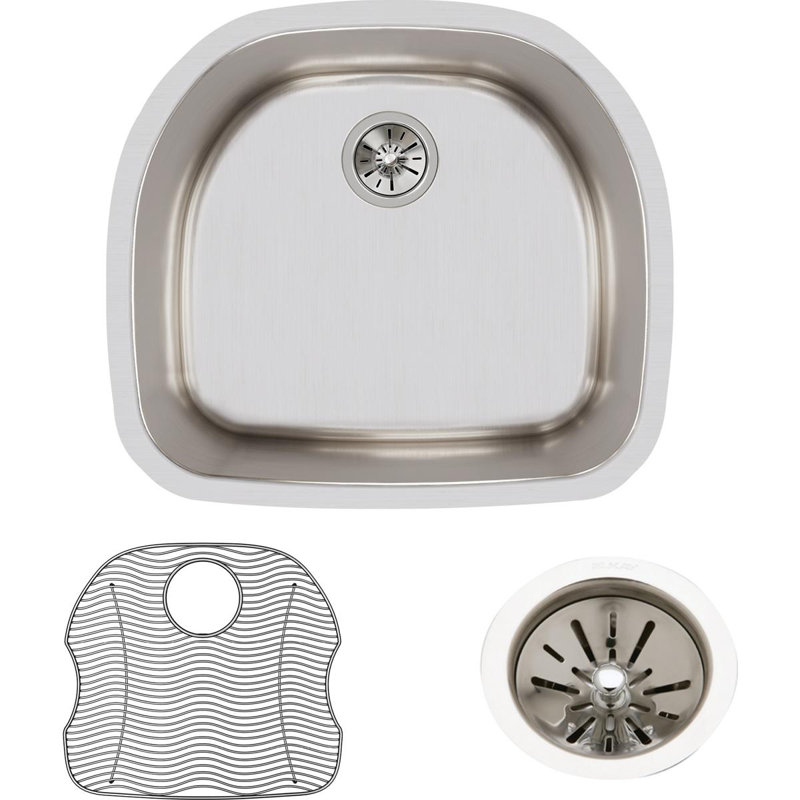 Lustertone 23.625" L x 21.25" W  Undermount Kitchen Sink with Sink Grid and Drain Assembly