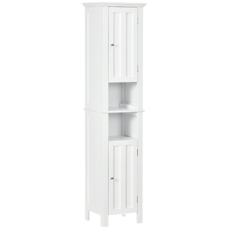 Armoire à linge autoportante Logansport, Blanc