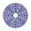 Constellations Maze Vegan Leather Round Coasters
