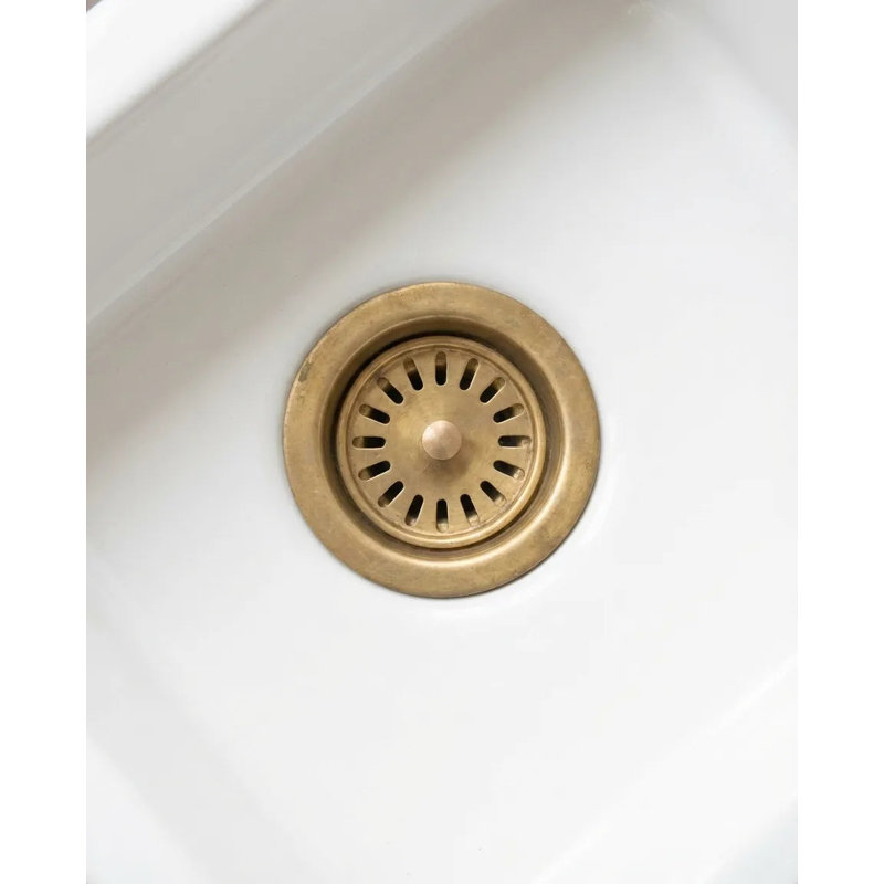 Unlacquered Brass Kitchen Sink Basket Strainer