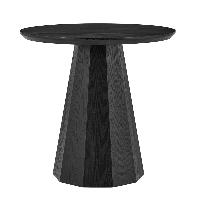 Table d'appoint ronde Chasse en noir, Noir