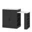 Spacieux îlots de cuisine extensibles, armoire en MDF noir avec rangement moderne