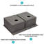 Évier de cuisine à double cuve (50/50) encastré - 33 po x 22 po x 10 po en acier inoxydable de calibre 16 avec deux cuves profondes de 10 po