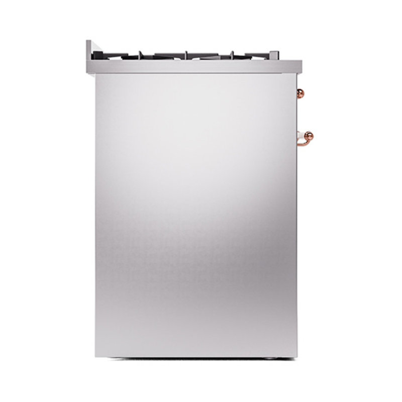 ILVE Nostalgie II Noblesse 30 in Dual Fuel Range, Stainless Steel/Copper, Natural Gas