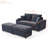 Loveseat with Ottomans-1743853033