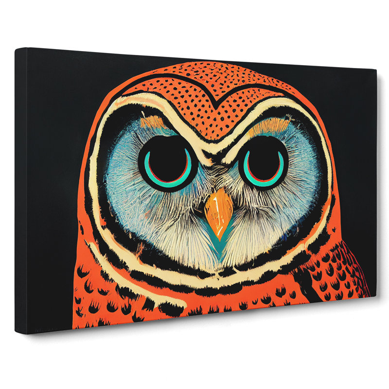 Great Owl - Wrapped Canvas, 50cm H x 76cm W x 3cm D