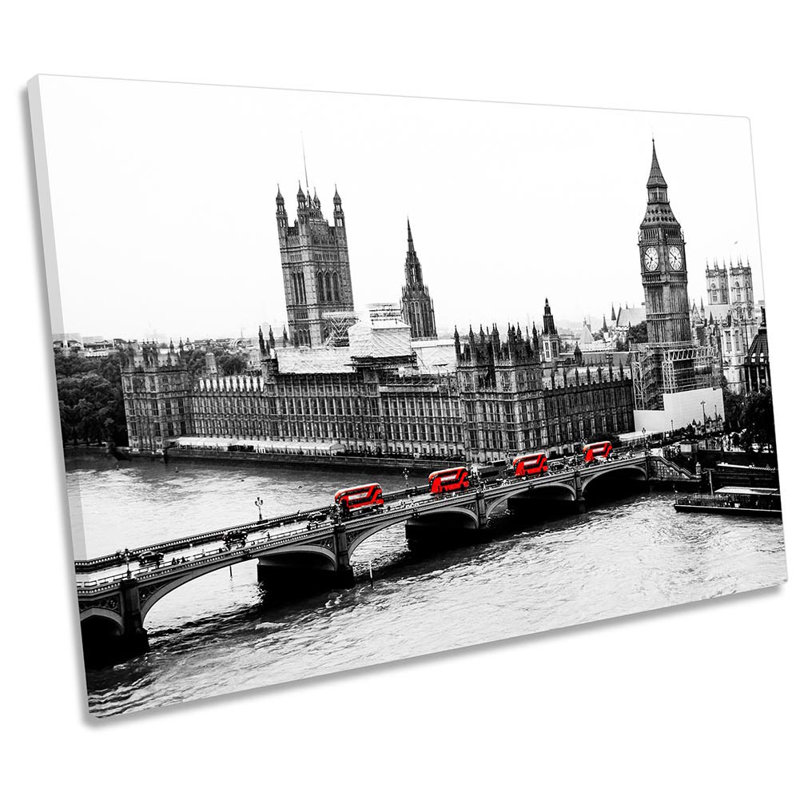 Houses Of Parliament London - Wrapped Canvas Print, 91.4cm H x 137.2cm W x 4cm D