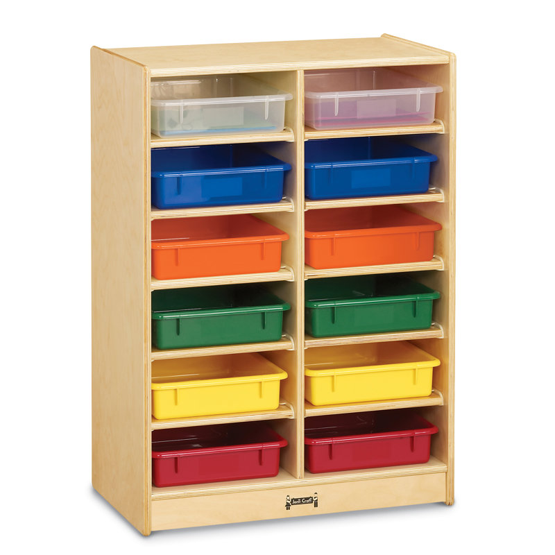 Rangement mobile à 12 plateaux Jonti-Craft®, Coloré, Standard