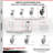 4 Piece Kingpinless Thermoplastic Rubber Caster Set