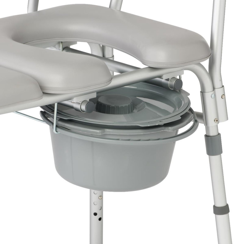 Combination Transfer Bench And Commode, Padded