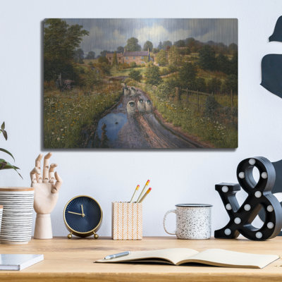 «Summer Showers» par Bill Makinson, art mural en métal
