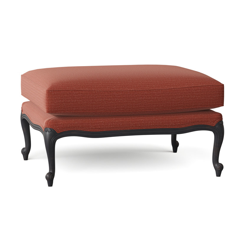 St. Helena Ottoman, Espresso, Filigree Ivory