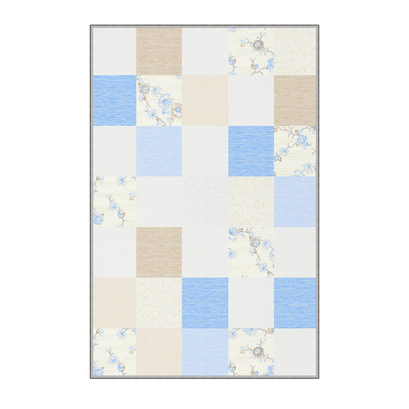 Stylish Woven Carpet, 100% Polyester, Pile Height: 0.3 in | Antibacterial & Non-Slip Underside, 3D Digital Printing | Machine Washable, Perfect for Home Décor, Living Room & Bedroom Use