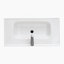 Meuble-lavabo 32 po avec lavabo en céramique et robinet d'eau chaude et froide, armoire de salle de bain autoportante avec 2 portes de rangement et tablette ouverte en fer pour la salle de bain-1378023133