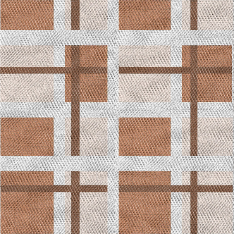Tapis brun à motif géométrique Antoniyo, Carré 6 pi