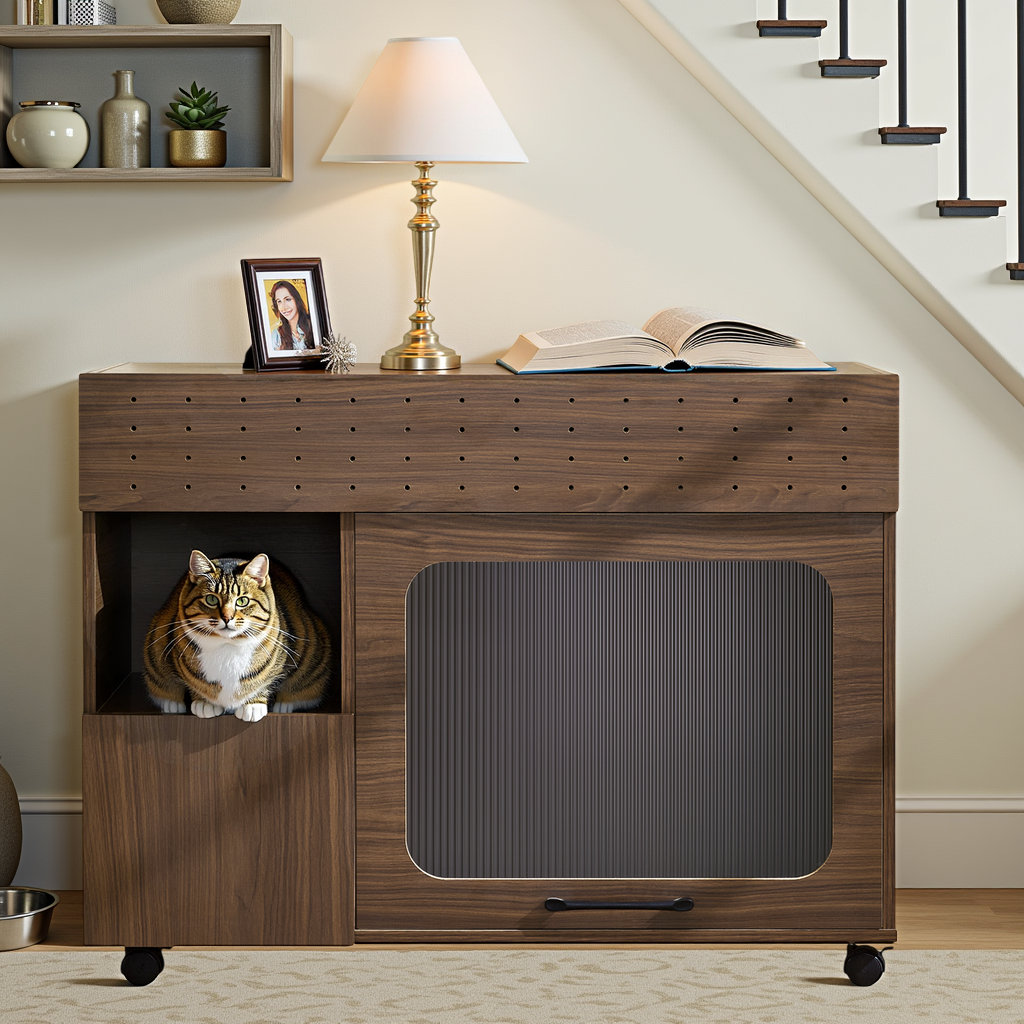 Tucker Murphy Pet™ Furniture-Style Cat Litter Box Enclosure / End Table ...