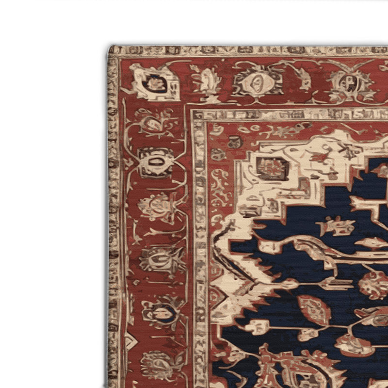 Persian Brown Indoor and Outdoor Area Rug, Rectangle 2' x 3'