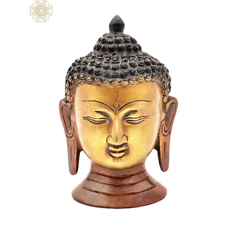 Buste de tête de Bouddha tibétain