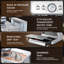 Kismile Espresso Machine With Grinder,team Wand, Milk Cup&Self-cleaning Function For Home Barista