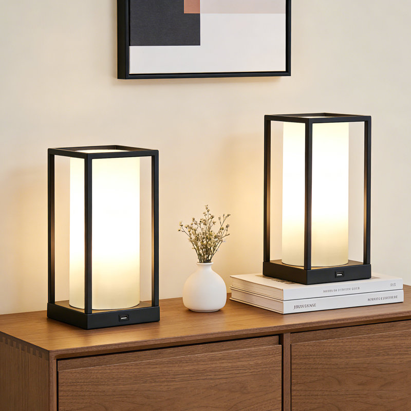 Montego 11.4'' Dimmable Table Lamp with USB Touch Control, White