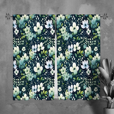 Paire de rideaux obscurcissant en polyester Rogene
