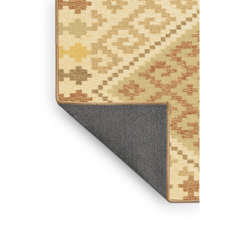 Tapis brun en laine / polyester tissé à la machine Dulcy, Rectangle 4 pi x 6 pi
