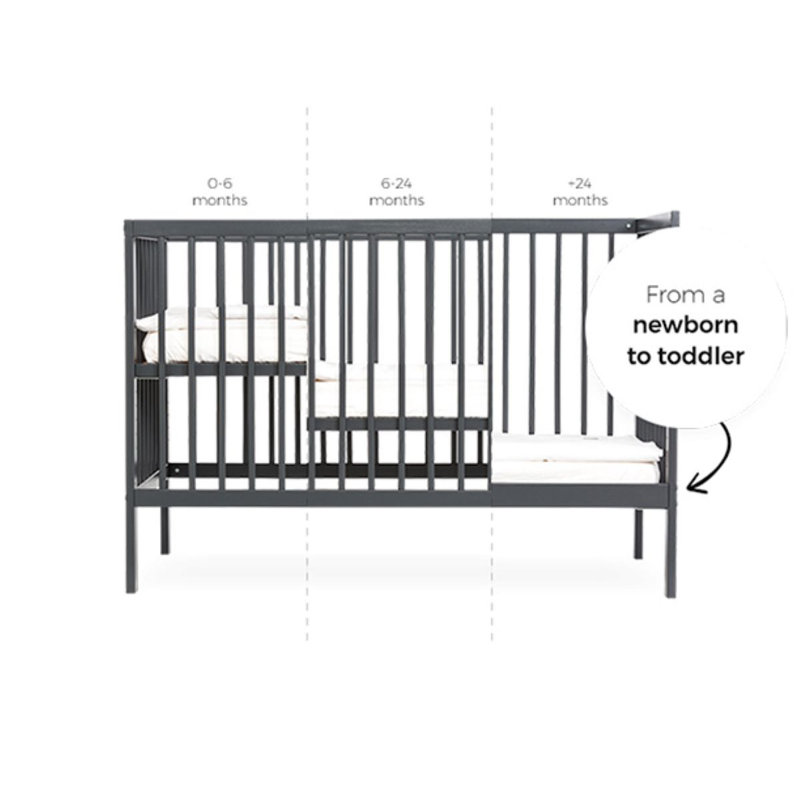 Mini Cot Bed, Stone Blue