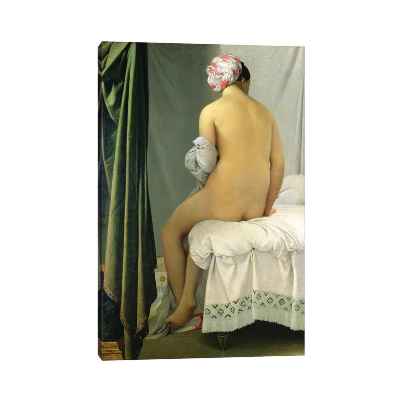 The Bather (Baigneuse Valpincon) by Jean-Auguste-Dominique Ingres - Wrapped Canvas Painting, 30.48 cm H x 45.72 cm W