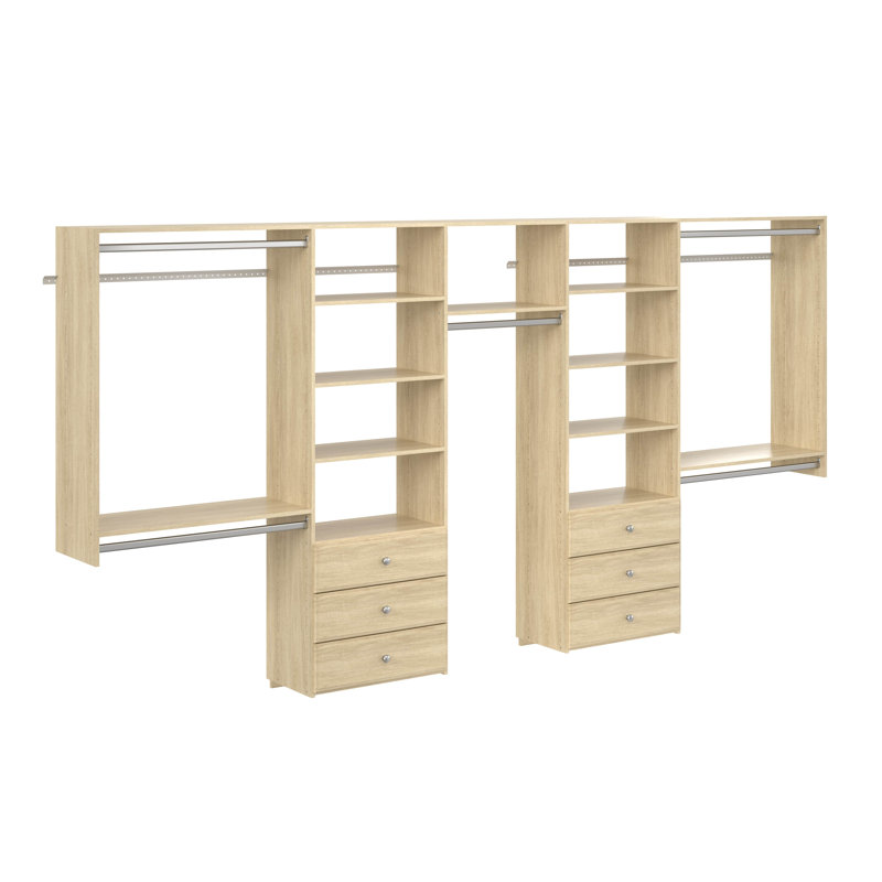 96'' - 144'' Closet System (Can Be Cut To Fit), Honey Blonde