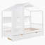 Lit simple en bois avec 2 tiroirs, lit pour enfant avec tablette de rangement, gris-644738578