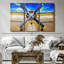 «Runway Biplane» sur toile-98978755