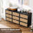 Rattan 9 Drawer Dressers for Bedroom, Tall Dresser with Deep Drawers-2041641409