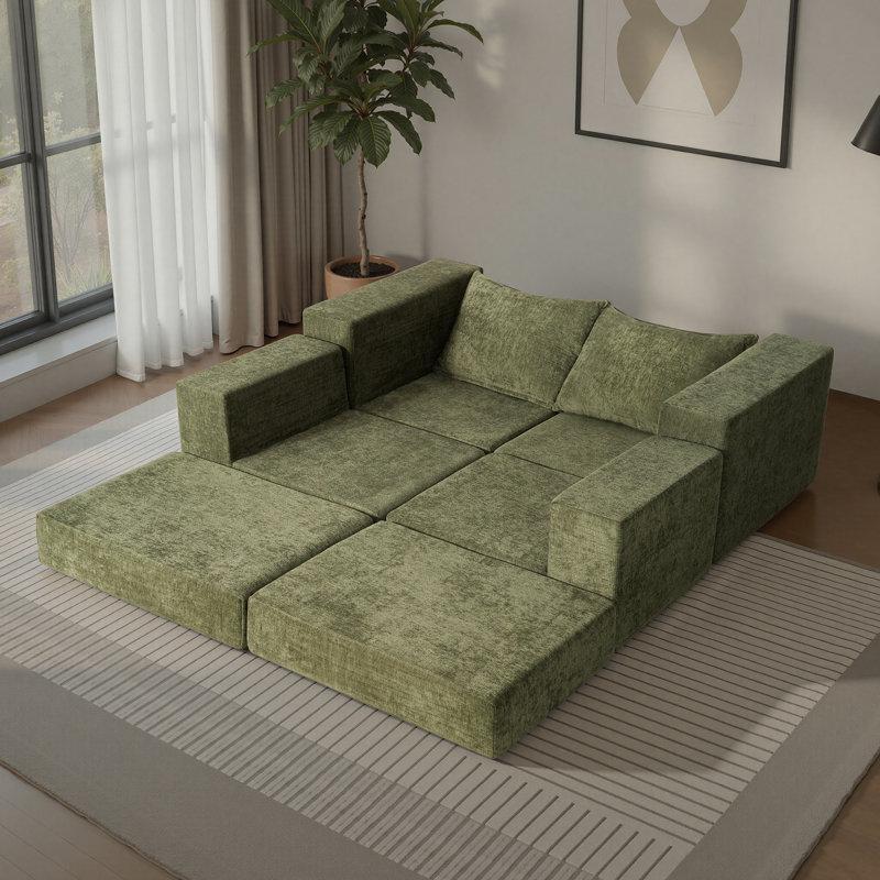 Canapé modulaire désossé sans assemblage Boneless, Vert