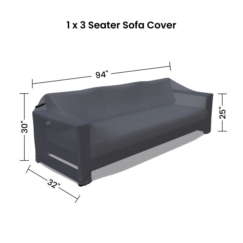 Hoyt 92.52” Outdoor Aluminum 3-Seater Sofa Cover