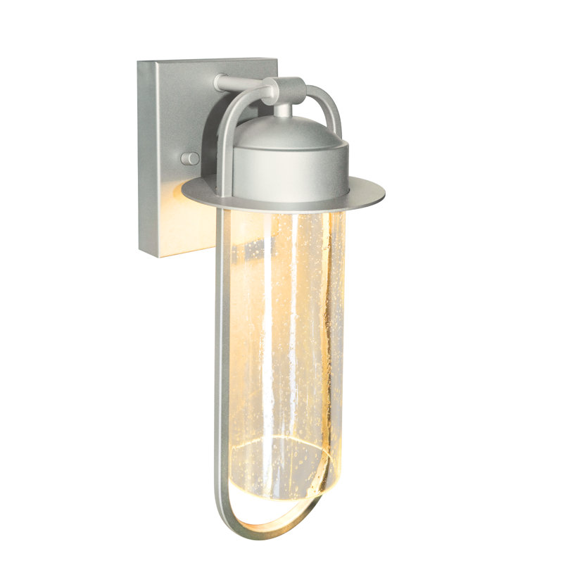 Modern LED Bubble Wall Light, 8W  LED Bubble glass wall sconce,  Dimmable Exterior Flush Mount Sconce, Silver Crystal Wall Sconce for Front Porch, Patio, ETL Listed, 1pack
