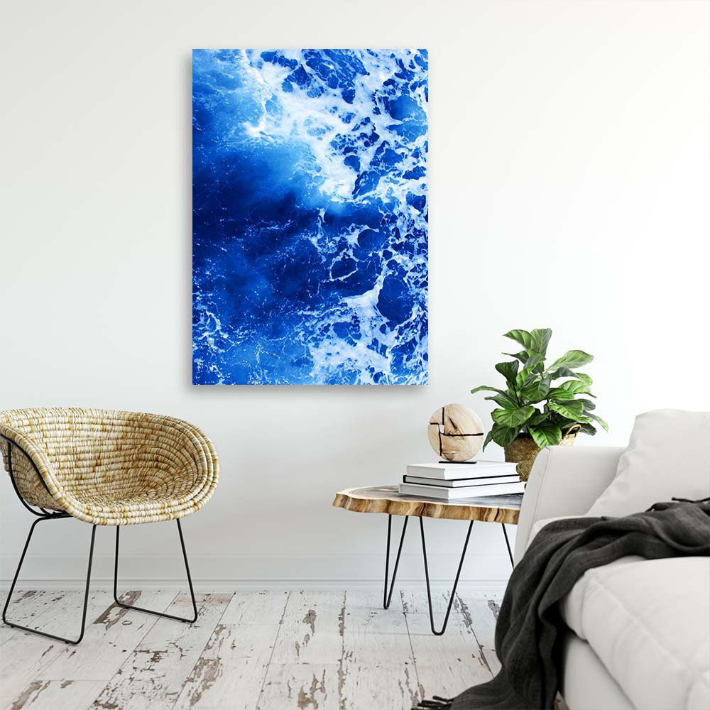 Leinwandbild Abstract Blue Wave