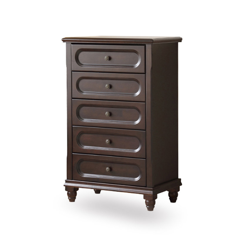 Dark-walnut Solid + Manufactured Wood Accent Cabinet