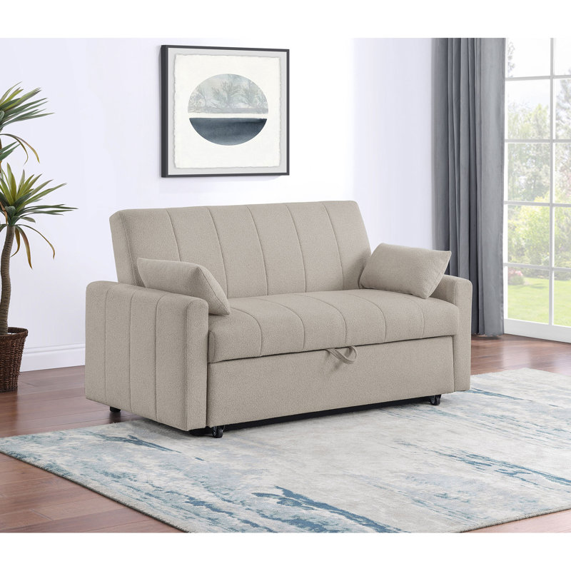 Westwind Latte Upholstered Sleeper Sofa Bed