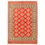 Tapis à main one-of-kind-noué la 2010 rouge 5 pi 7 po x 8 pi aire de laine 2 po Bokhara