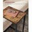 Table d'appoint en forme de C, petite table d'appoint pour canapé, table de canapé avec structure en métal pour le salon, la chambre à coucher, le chevet (Greige + / 1 pièce)-107127527