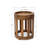 Acacia Outdoor Drum Side Table, Round Patio Table with Removable Tray Top