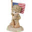 Figurine Precieux Moments garçon militaire tenant le drapeau américain 6,42 pouces