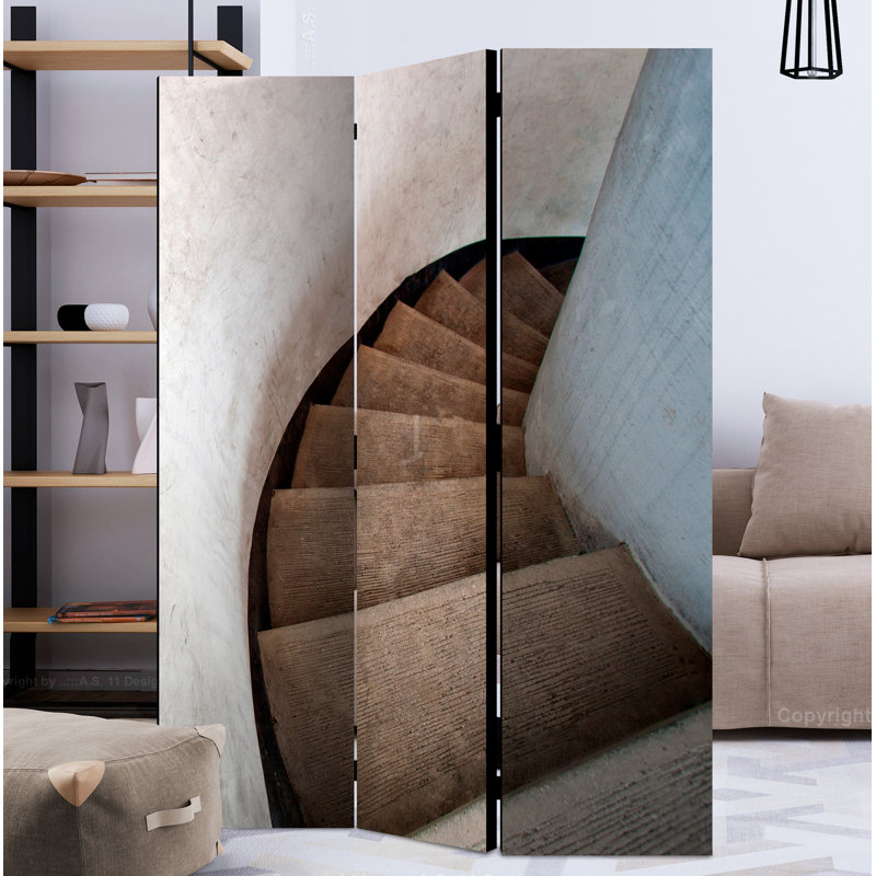 Ariane 172cm H Solid Wood Folding Room Divider, 3