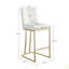 Ensemble de 2 tabourets de bar avec tabourets de bar 26 po avec dossier et tabourets de bar modernes en velours-2131539406